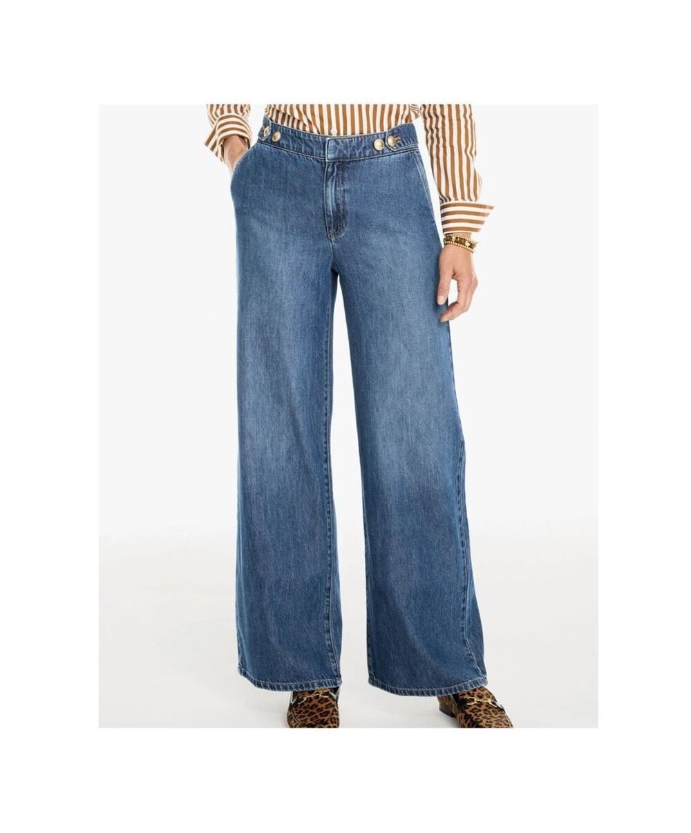Talbots soft relaxed wide leg trouser jean size 6